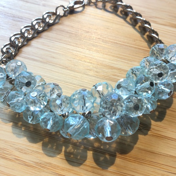 Gold and Aqua Statement Bracelet - Picture 2 of 2